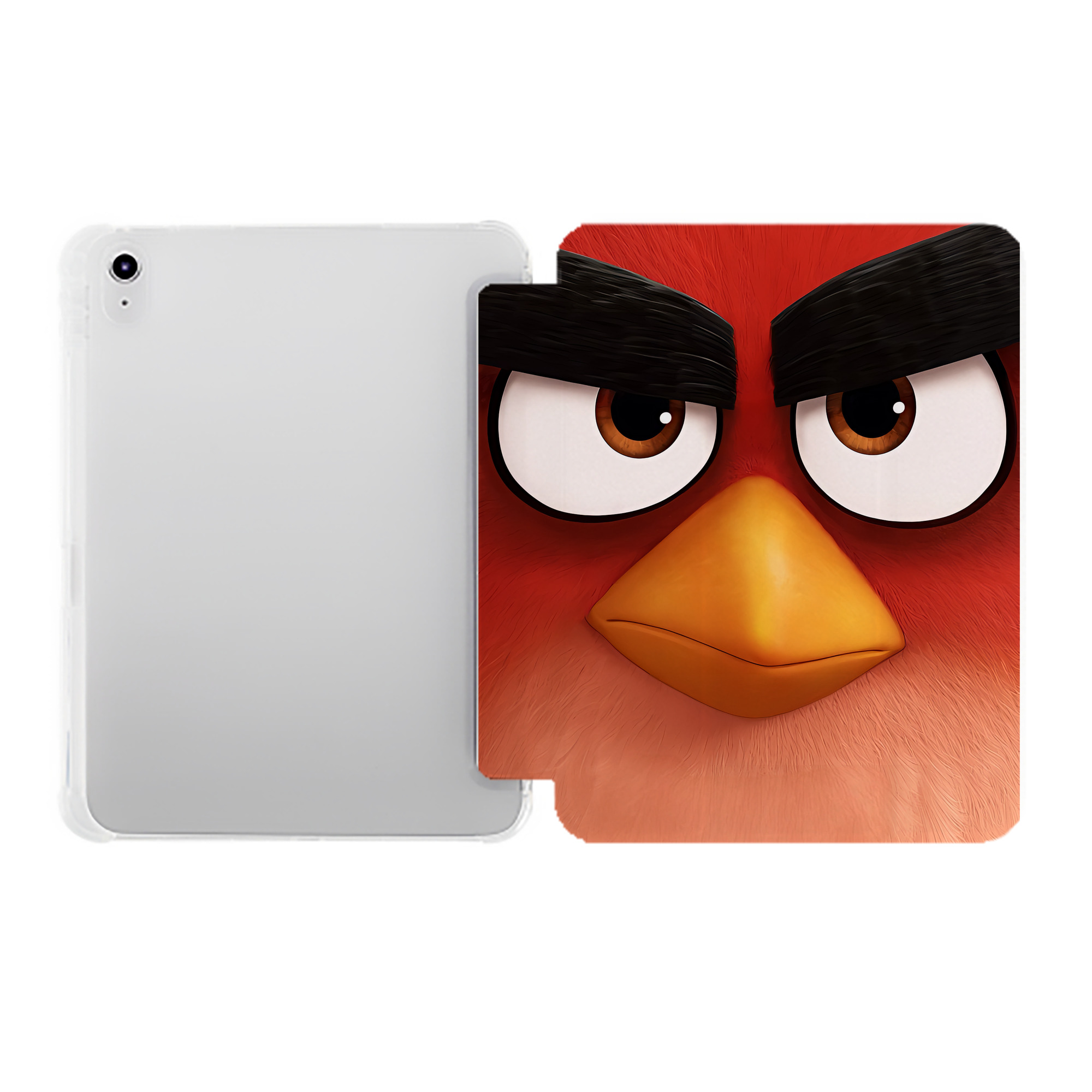（画像用） Angry Birds アングリーバード IPad ケース ペン収納付き 三つ折りスタンド PUレザー×シリコン 対応機種9.5/10.5/10.9インチ